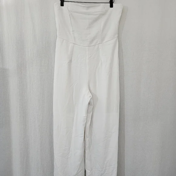 Wild Fable Wide Leg Tube Jumpsuit in White Women’s Size M - Picture 3 of 9